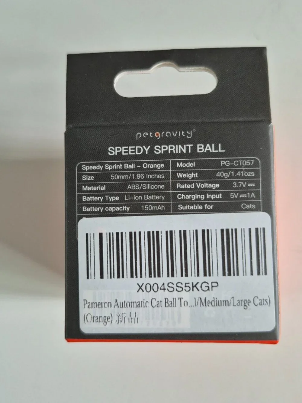 Petgravity Speedy Sprint Ball Cats Smart Toy Automatic Moving Tail Rechargeable